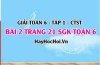 Giải bài 2 trang 21 Toán 6 Tập 1 SGK Chân trời sáng tạo